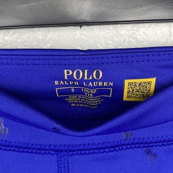 New Polo by Ralph Lauren Blue Leggings with Blue Pony Print 5 - Picture 3 of 9